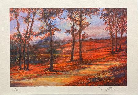 Art work by Gordon  Faggetter Autunno  - lithography paper 